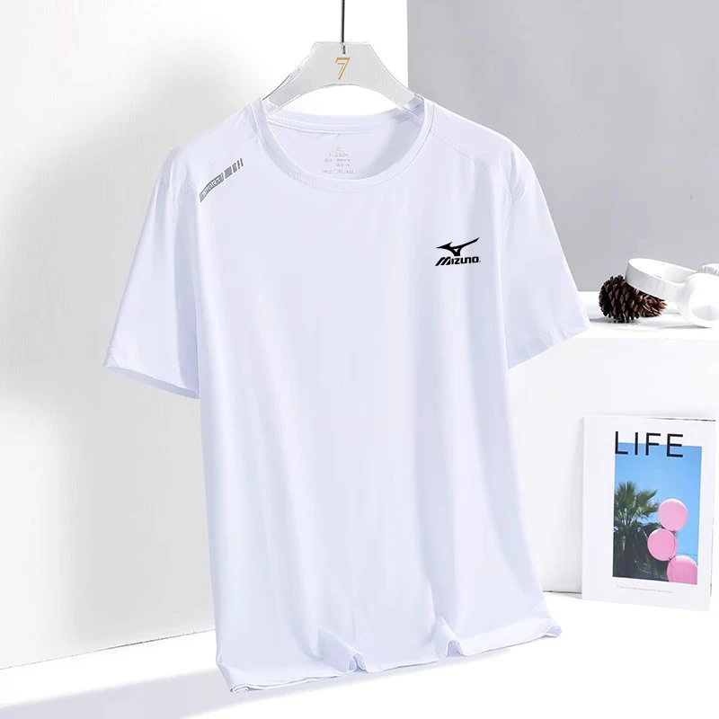 【Mizuno美津濃】夏季新款運動短袖T恤-涼感冰絲 透氣速乾 吸濕排汗