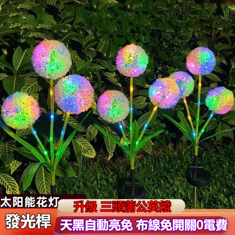 戶外庭院花園太陽能蒲公英花燈蔥花球燈陽臺景觀綠植物裝飾氛圍燈 戶外庭院花園太陽能蒲公英花燈蔥花球燈陽臺景觀綠植物裝飾氛圍燈